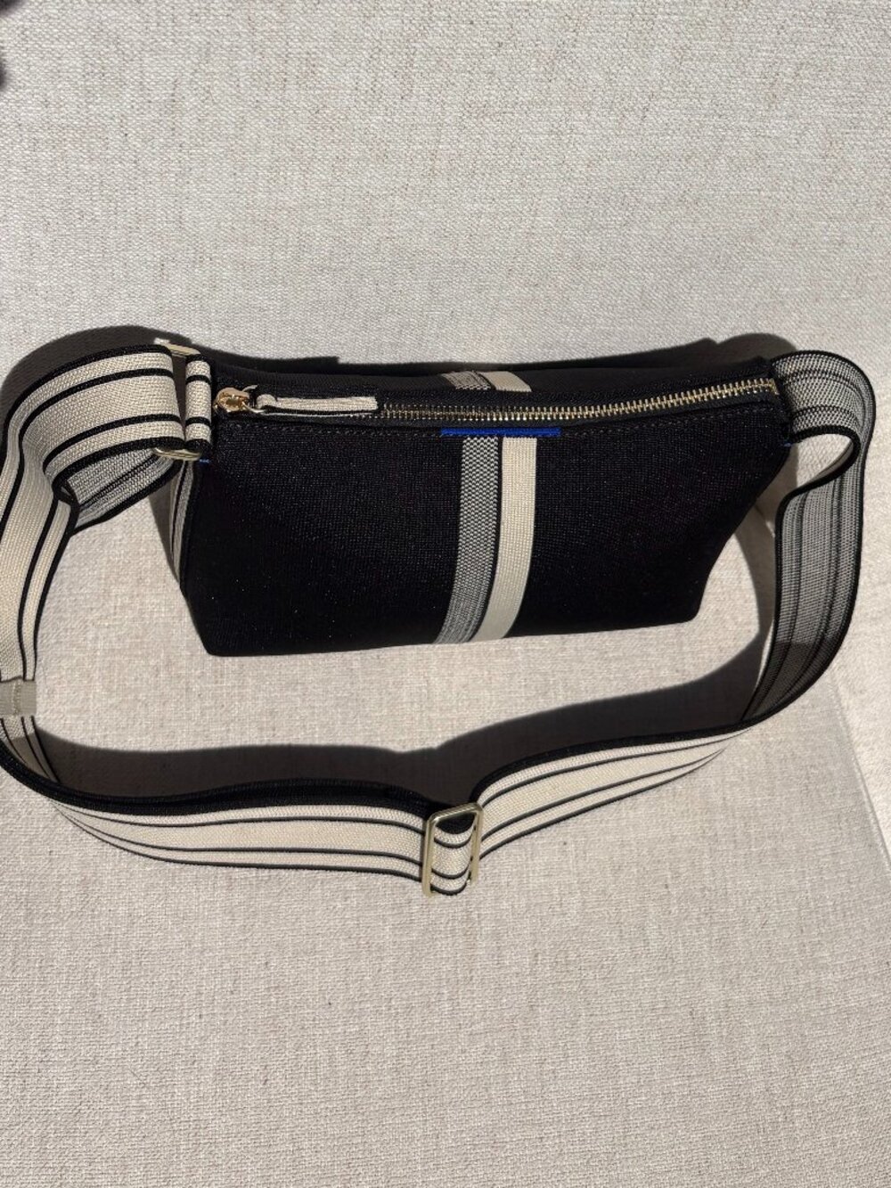 Rothy’s The Casual Crossbody Bag - Black & Ivory Stripe (Like New / Used Once) - Picture 11 of 11